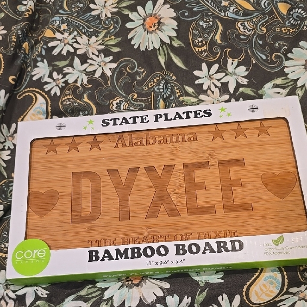 ❤️5/$25 New Core Bamboo Charcuterie Board with Alabama Design